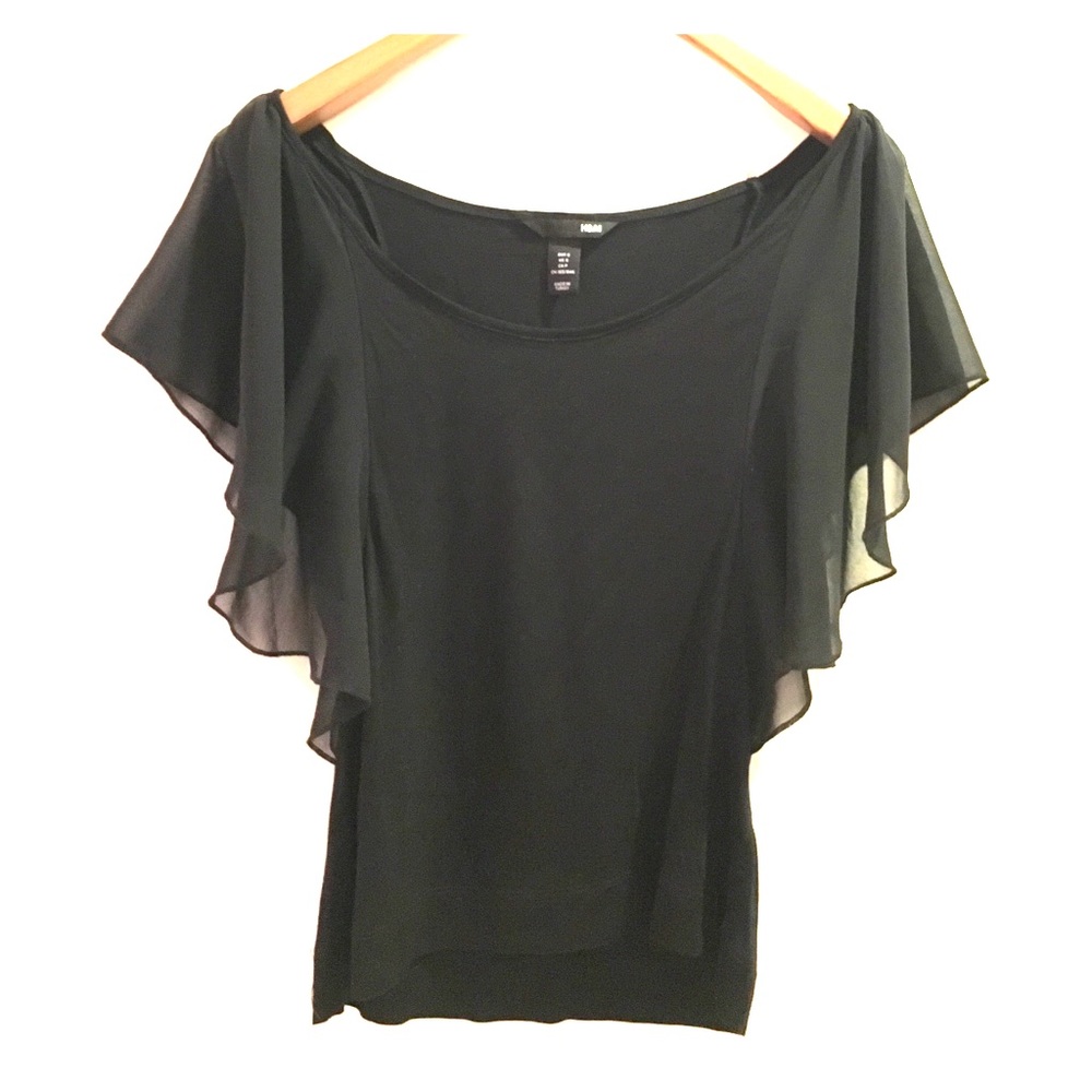 H&M black dressy top