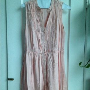 Loft pink shirtdress w button front