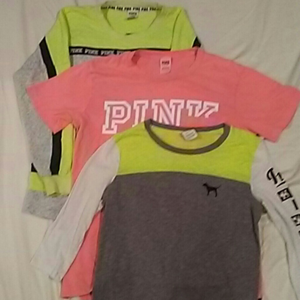 3 Victoria Secret Pink shirts