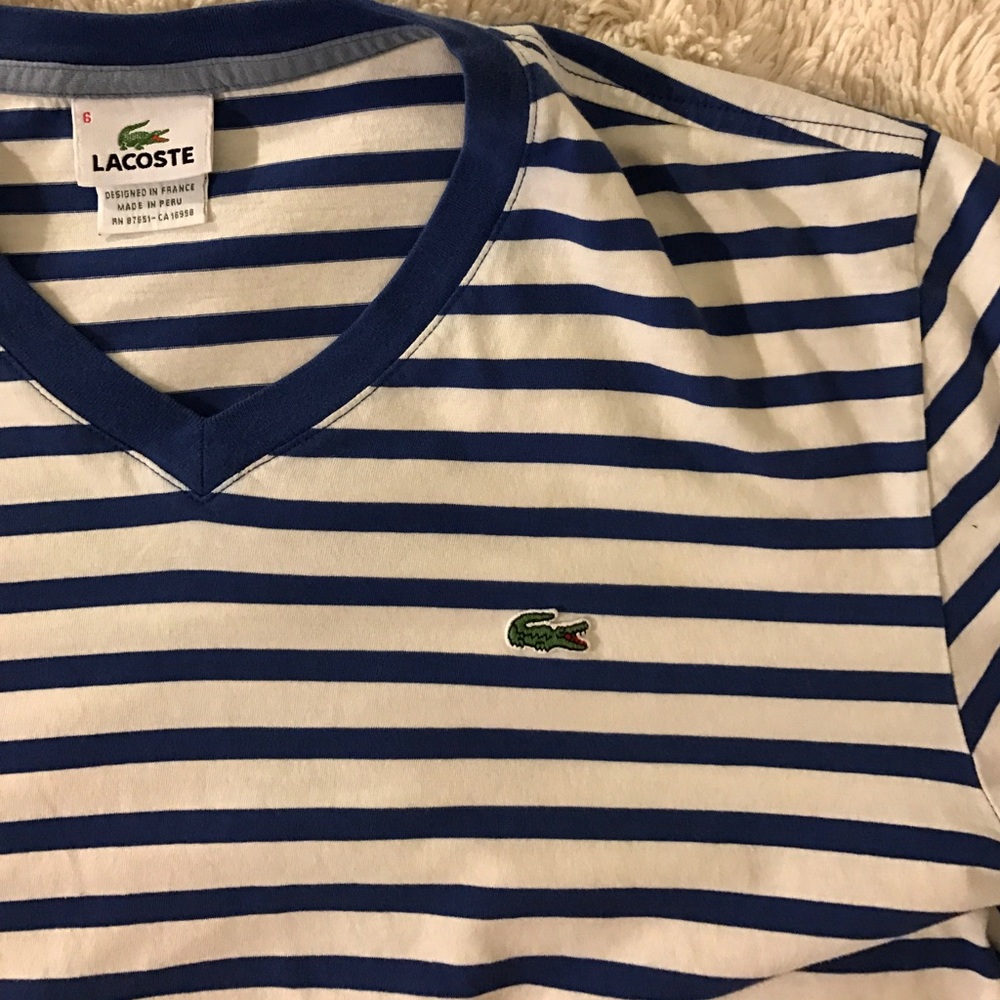 Men's Lacoste size 6 v neck