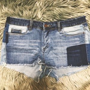 Blank NYC Boyfriend Patchwork Shorts