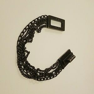 Chanel 2.55 turnlock gun metal bracelet