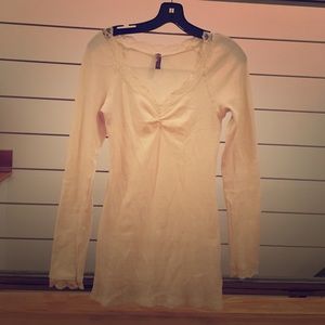 Free People Waffle long sleeve