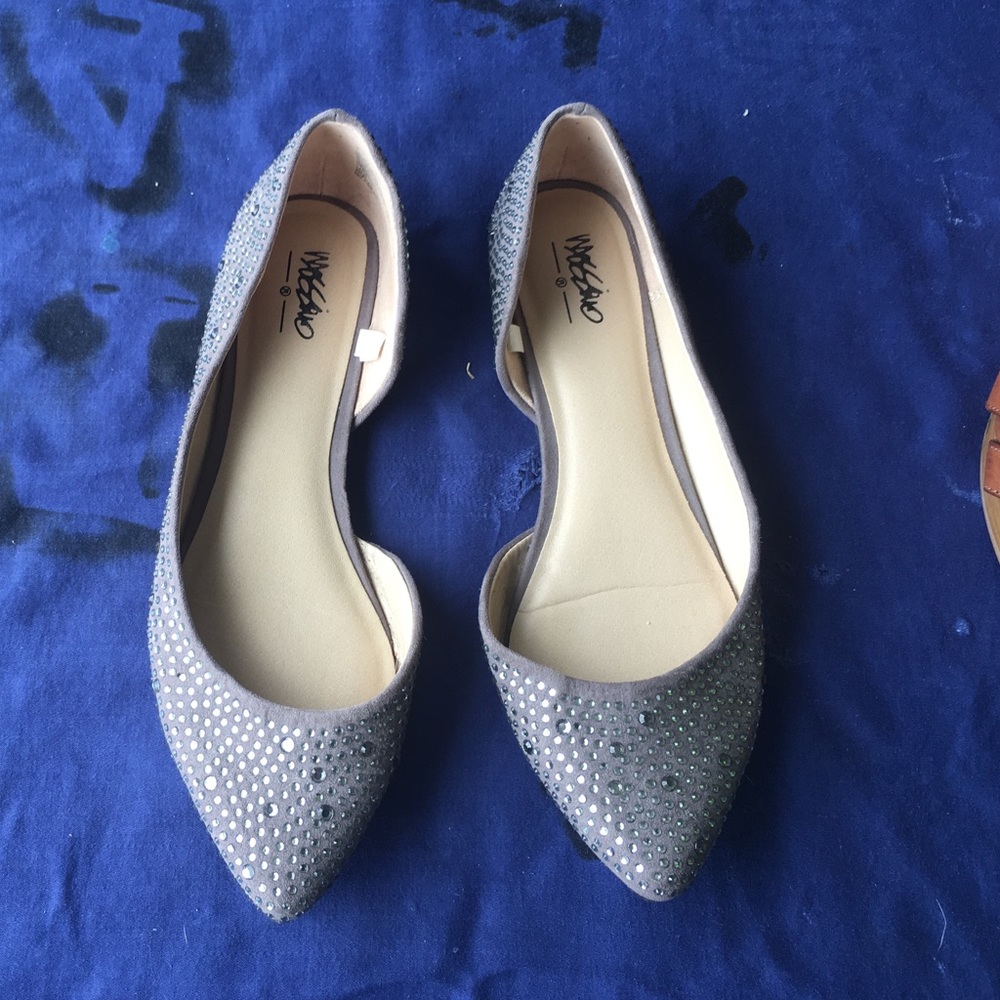 Mossimo grey sparkle flats
