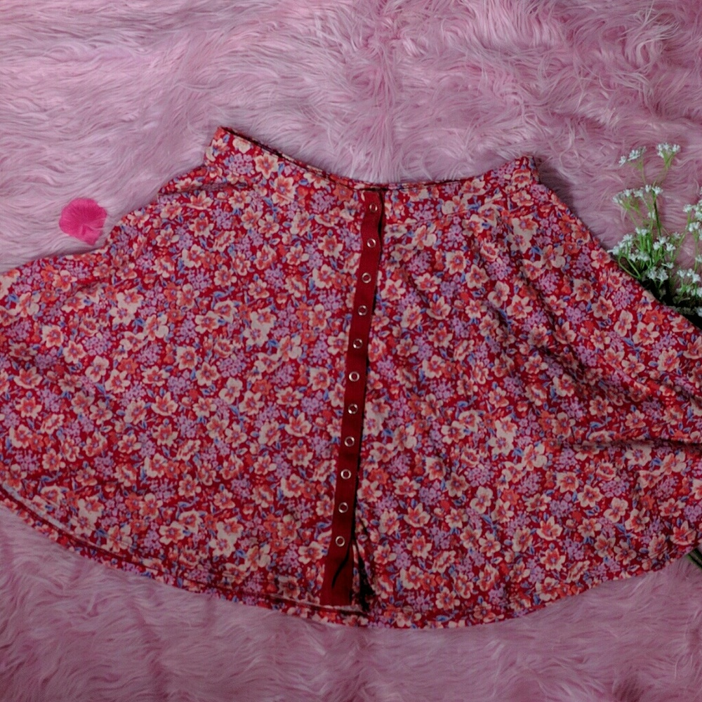 Kimichi Blue Floral Skirt