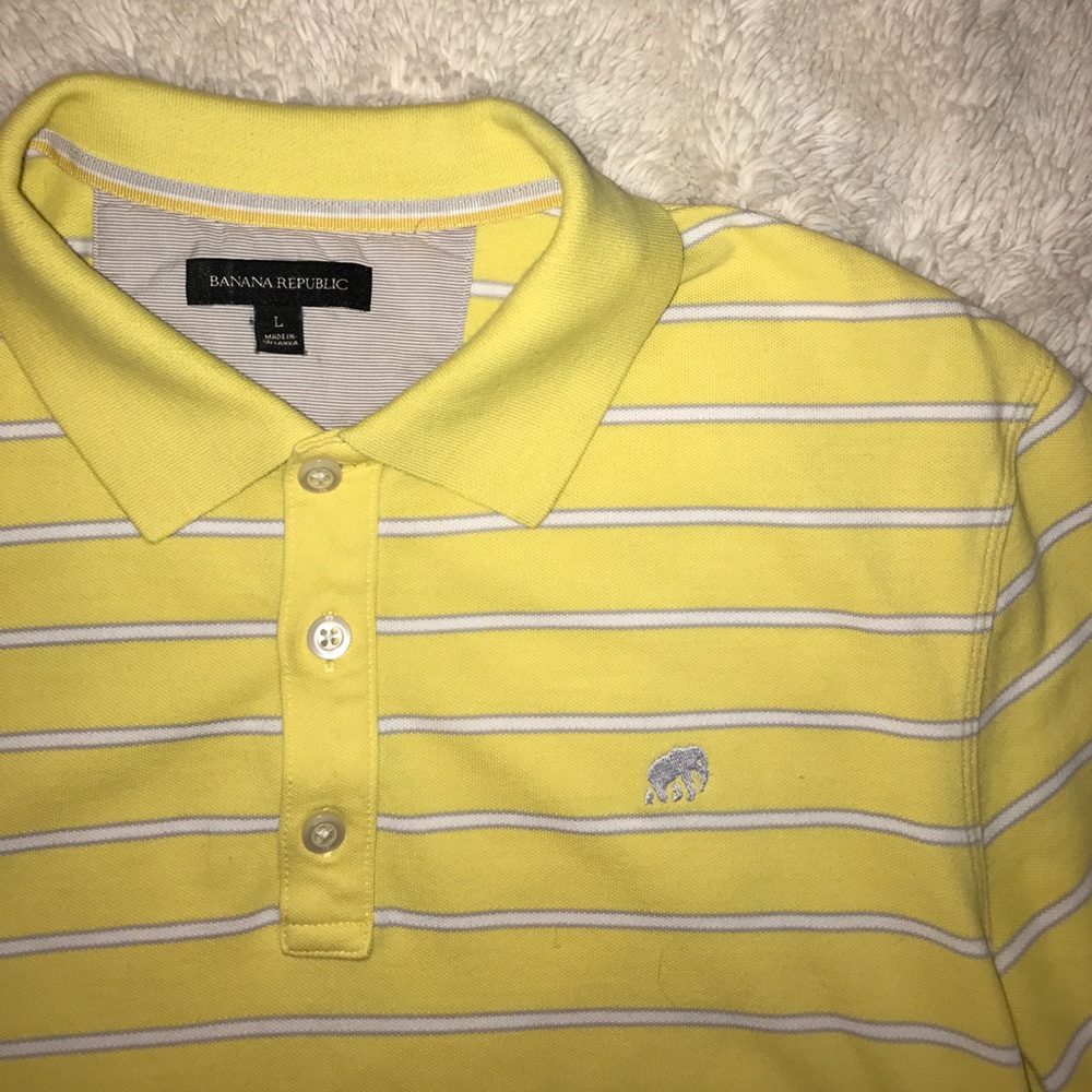 Men's banana republic collars shirt large