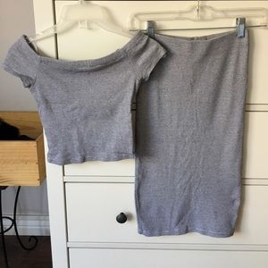 Zara Crop Top Skirt set