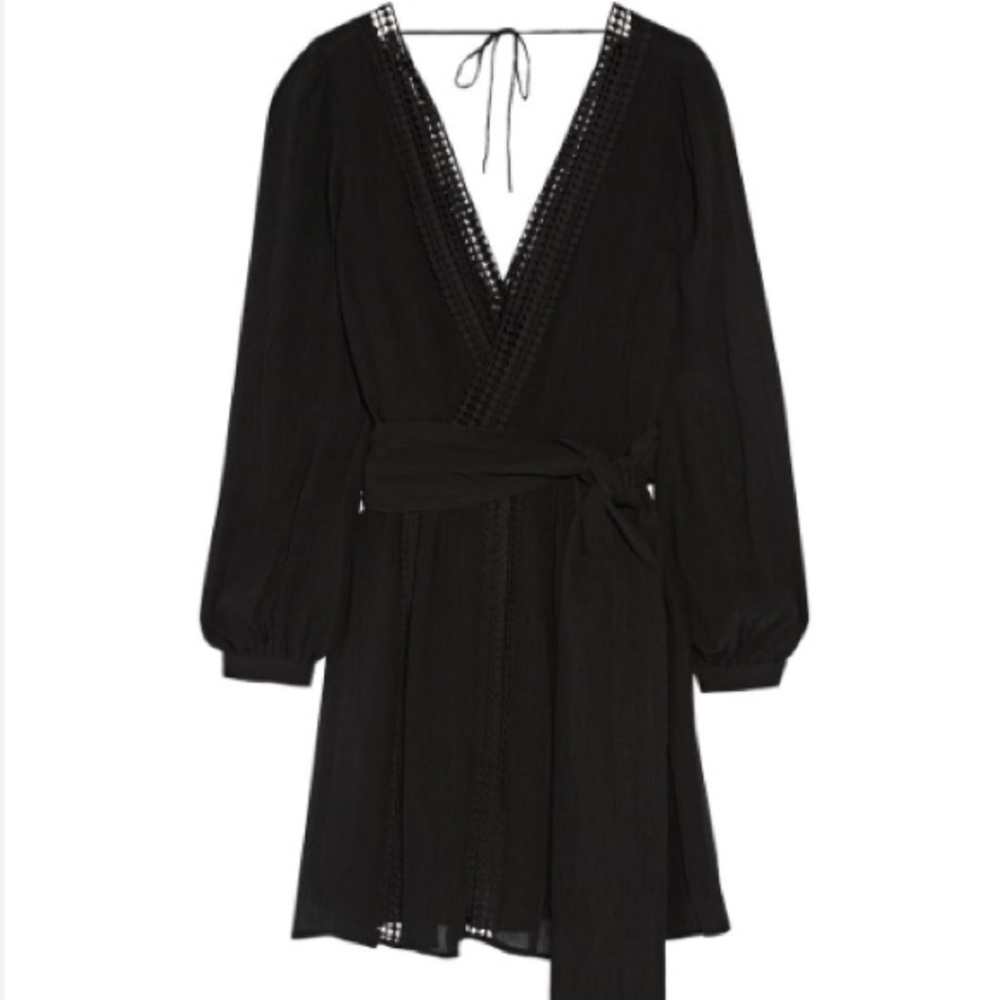 Rebecca Minkoff Black Lolo Broderie Anglaise Dress