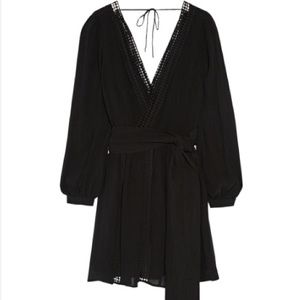 Rebecca Minkoff Black Lolo Broderie Anglaise Dress