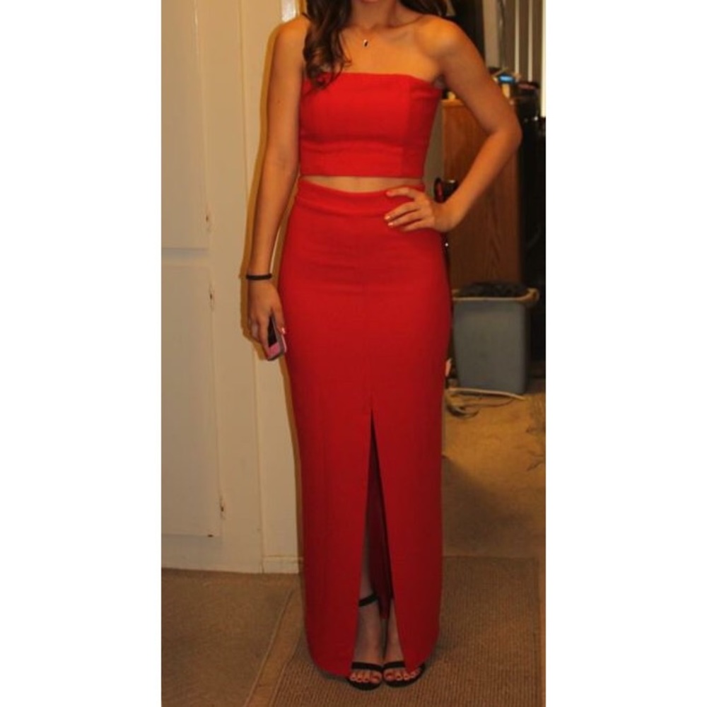 Red Two piece Better than a sequel dress