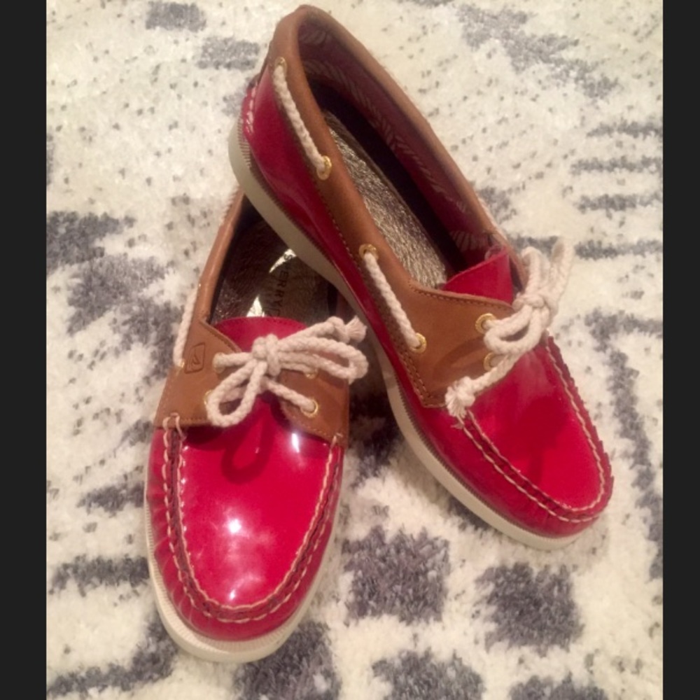 Red Patent Leather Sperry Top-siders