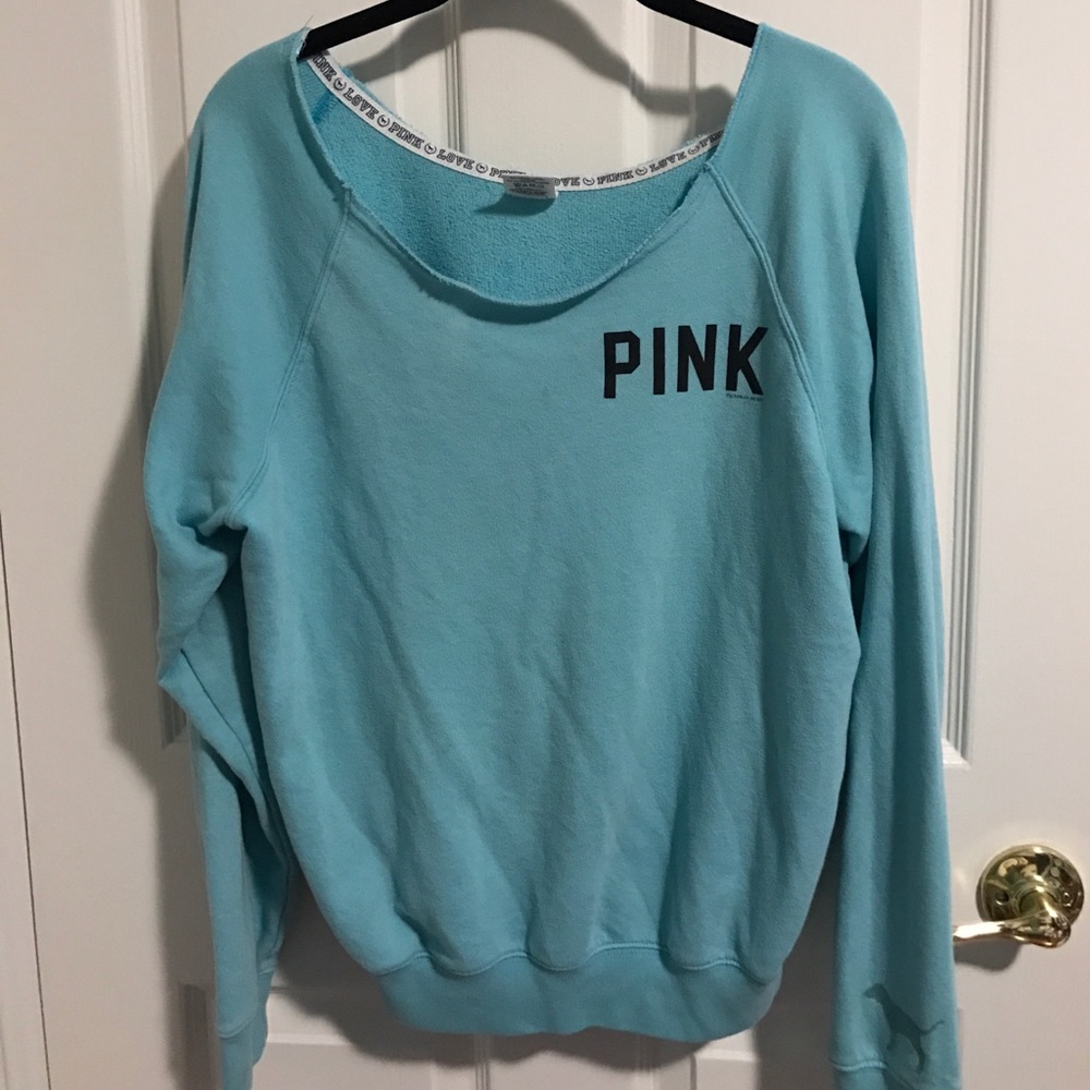 VS Pink Off The Shoulder Slouchy Sweater🌊