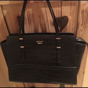 Guess Black snake print Tote