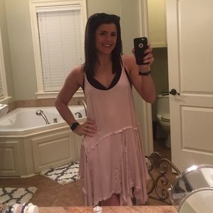 Light Pink Peasant Dress