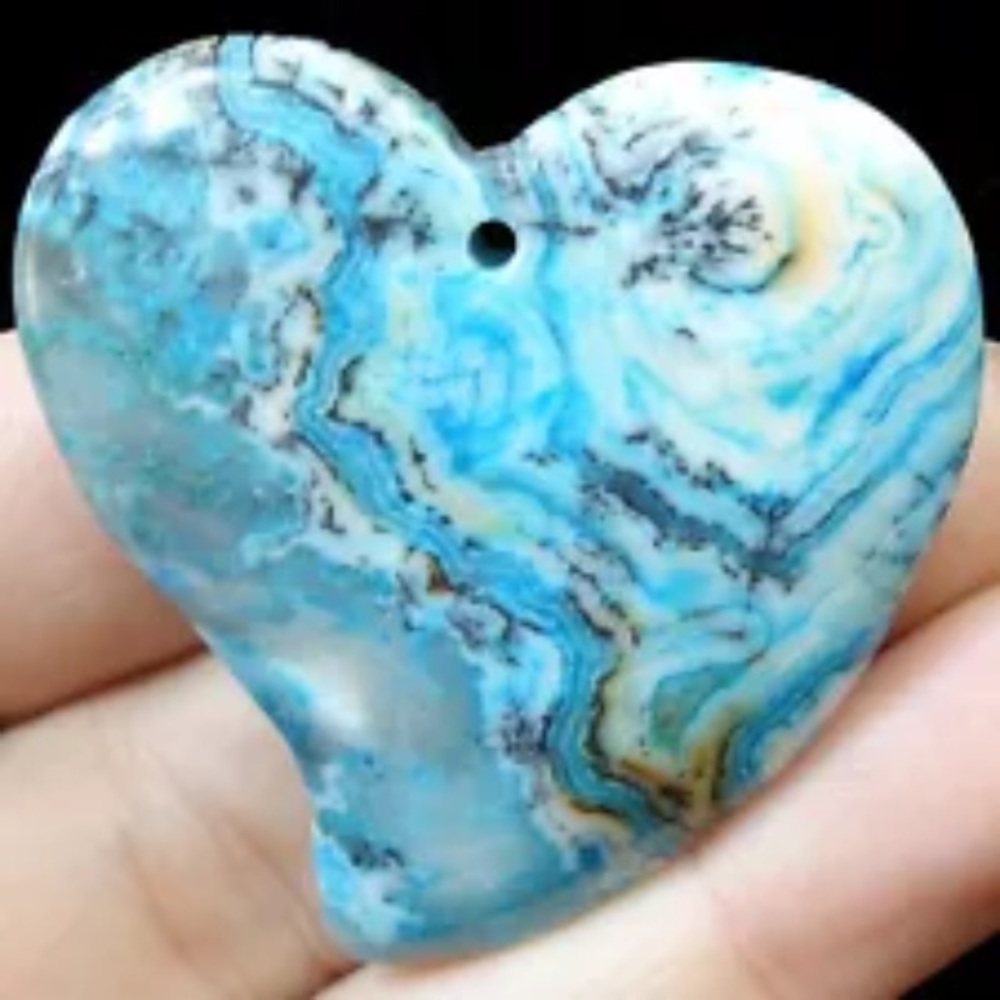 Crazy Lace Natural Agate Stone Pendant