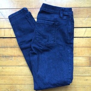 LOFT super skinny dark blue jeans