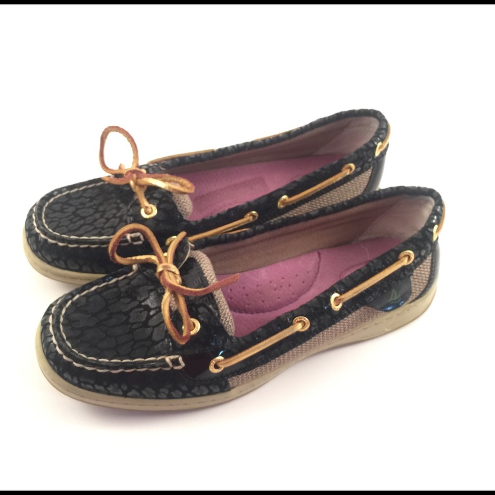 Sperry Angelfish Black Women's size 8.5 New $95