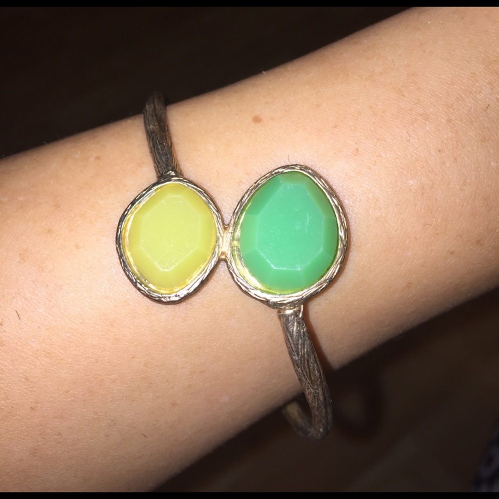 Gold yellow and green bracelet