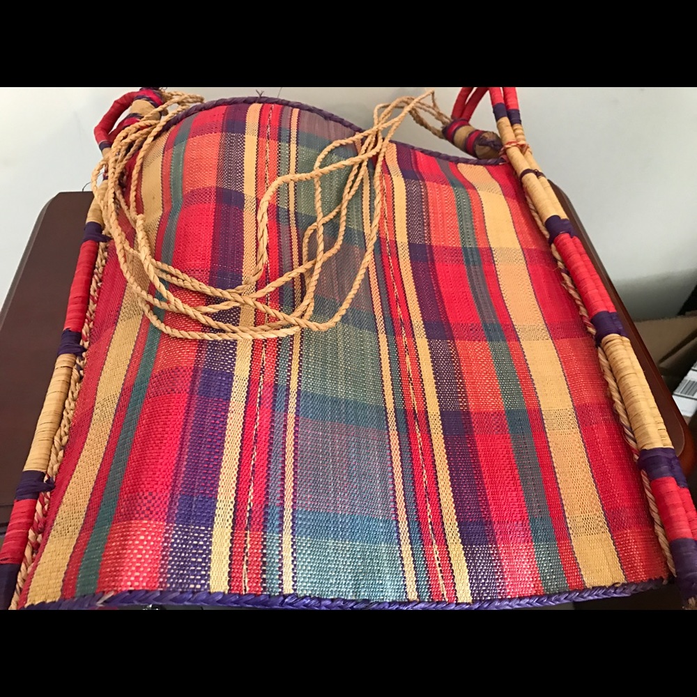 African Straw Shoulder Bag