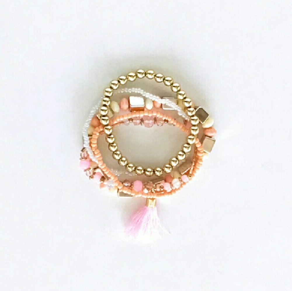 NWT Bohemian Tassel multilayer bracelet