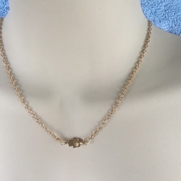 Dainty hamsa necklace GOLD - Picture 2 of 2