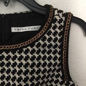 Trina Turk Houndstooth Black & White Dress