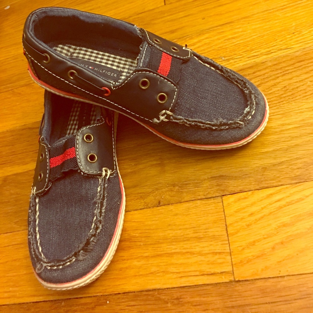 Tommy Hilfiger denim canvas boat shoes