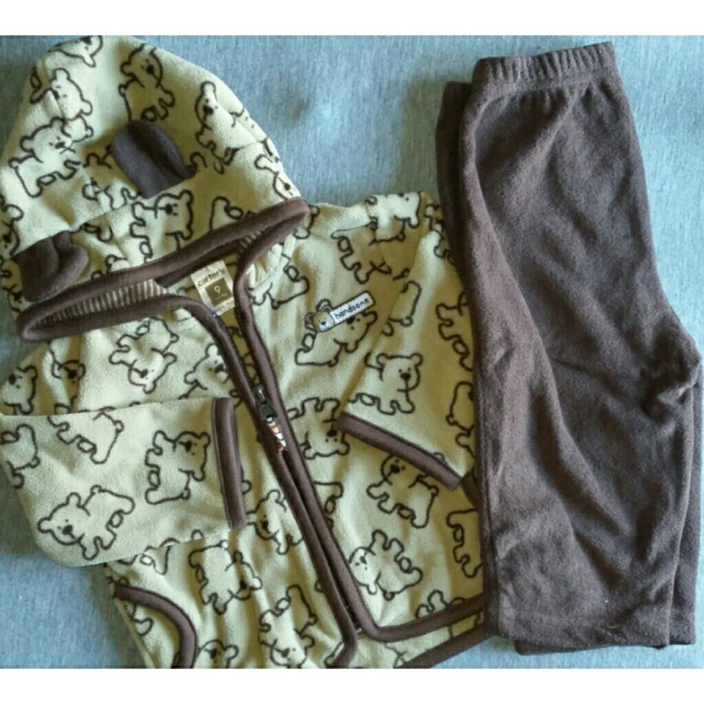 9mos bear fleece bundle set