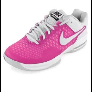 Pink Nike air max tennis shoes