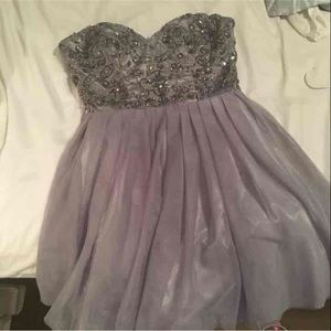 Grey homecoming dress