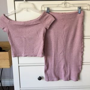 Zara Crop Top Skirt Set