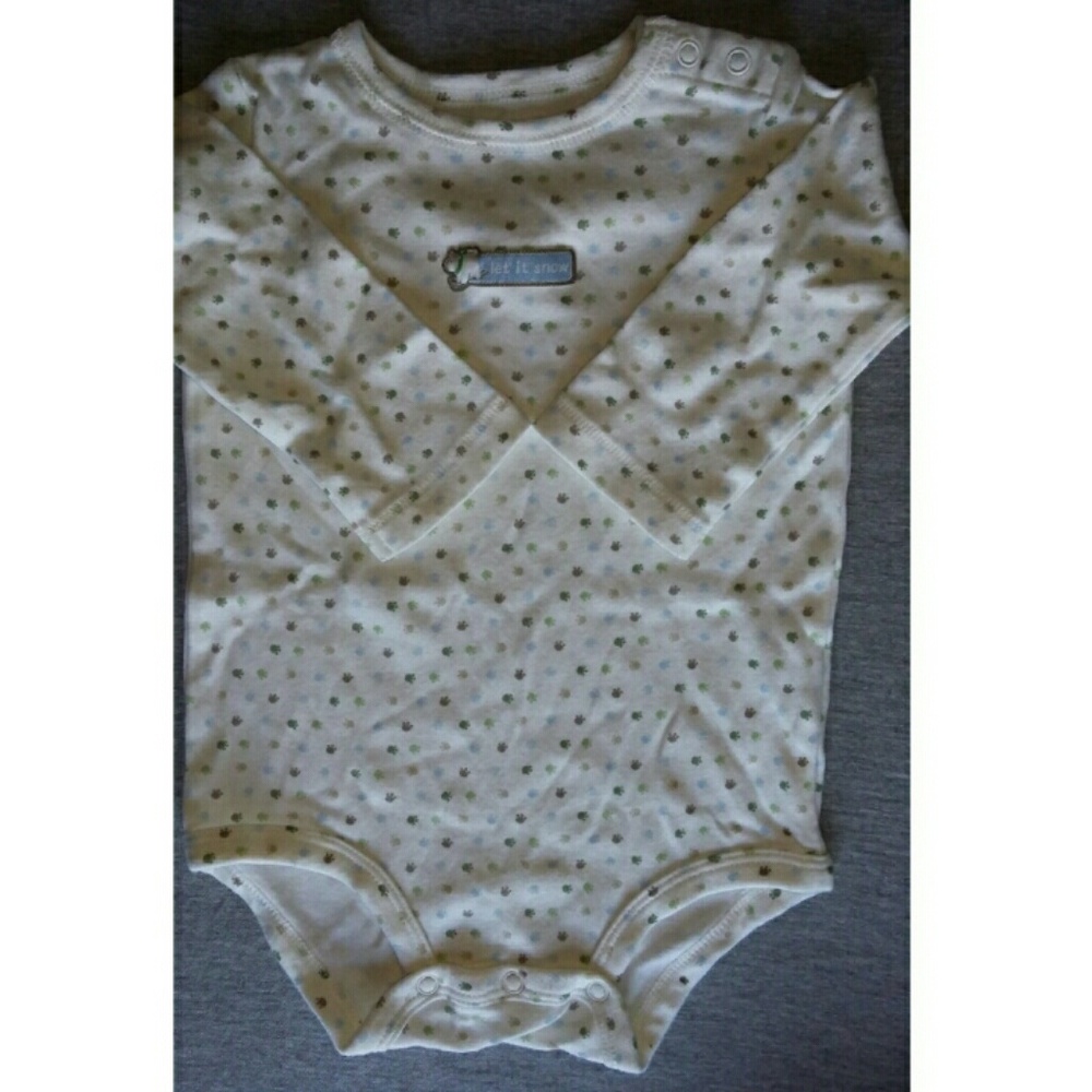 12mos let it snow onesie