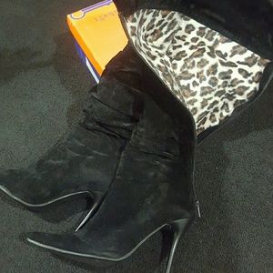 Over the Knee Velvety Boots