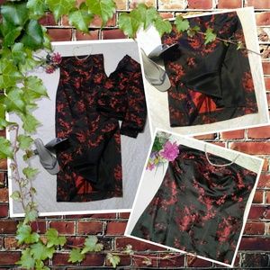 Christmas Asian Inspired Embroidered Dress