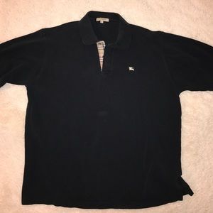 Men's Burberry black large polo.
