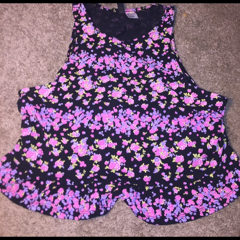 H&M DIVIDED Vibrant Peplum Crop Top
