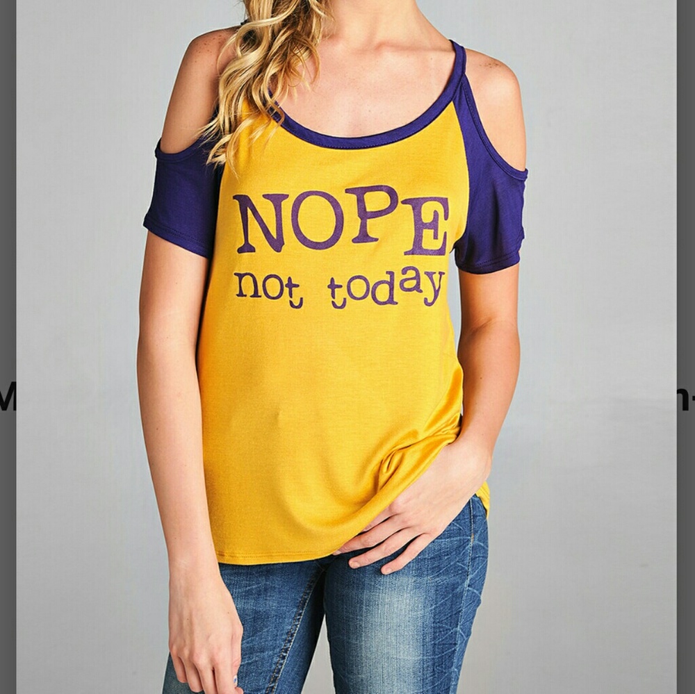 cold shoulder "nope, not today" top!