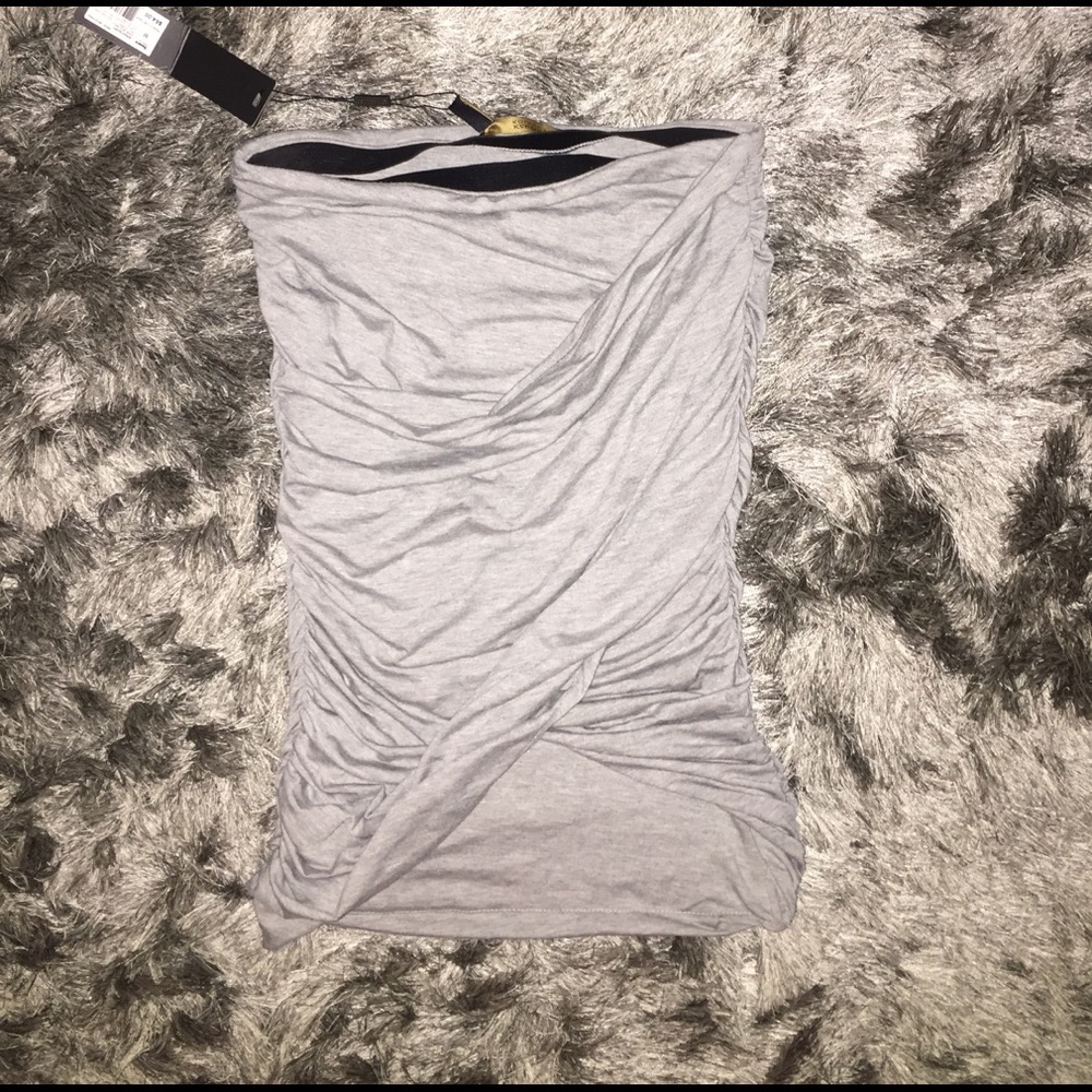 Gray wrap skirt