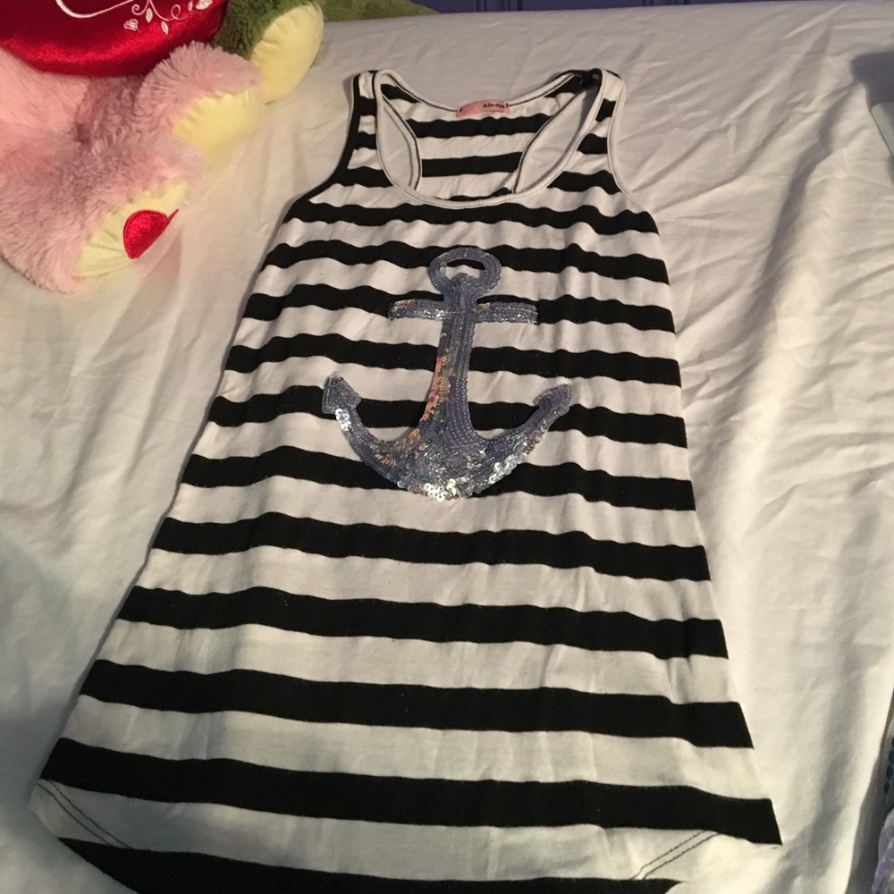 Black and white tank top