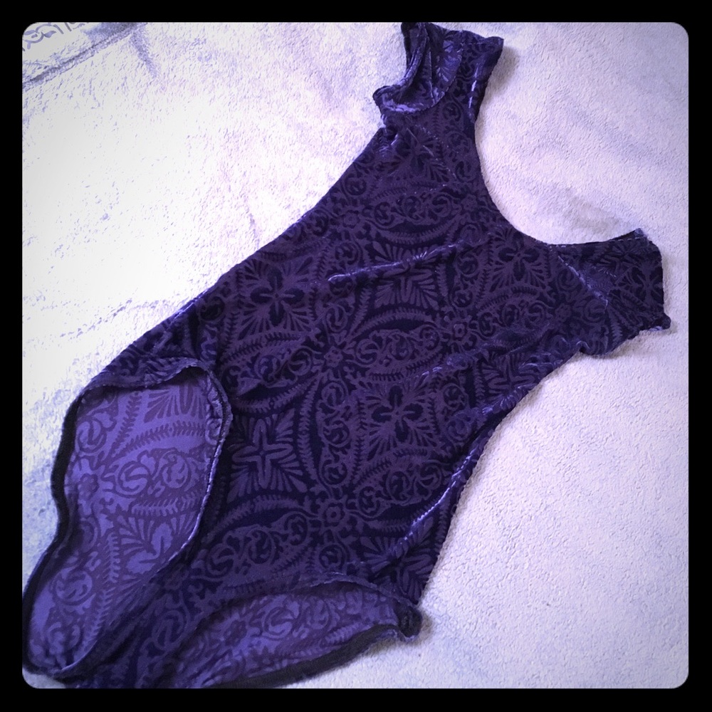Blackmilk Blurple BV Cap Sleeve Bodysuit XXS