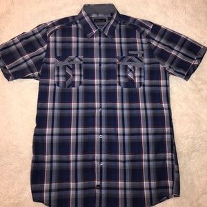 Men's large 7 Diamond button up shirt sleeve