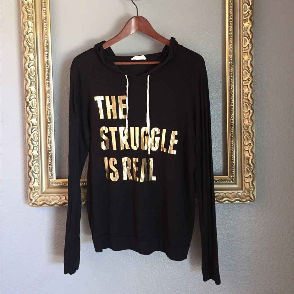 Black Print Sweater
