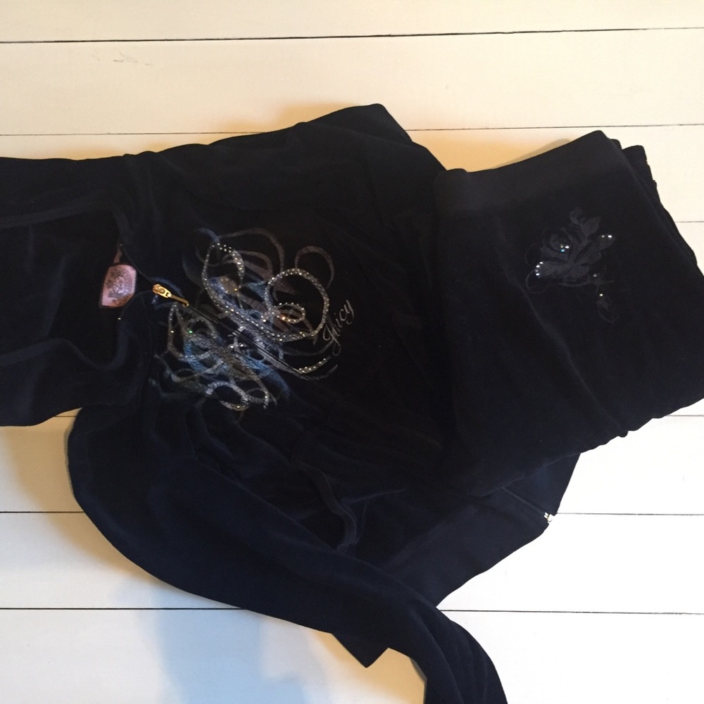 Black Juicy Couture Track Suit Size L