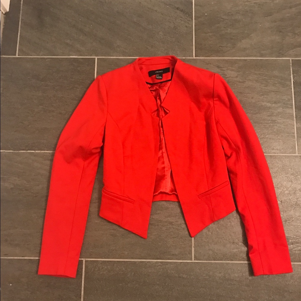 Red Blazer with cutout detail