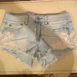 High waisted jeans shorts