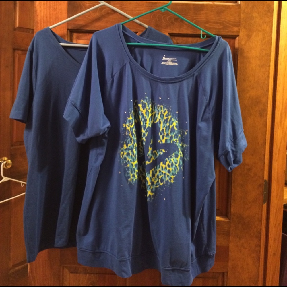 2 short sleeve tees with scooped neck size 22/24W