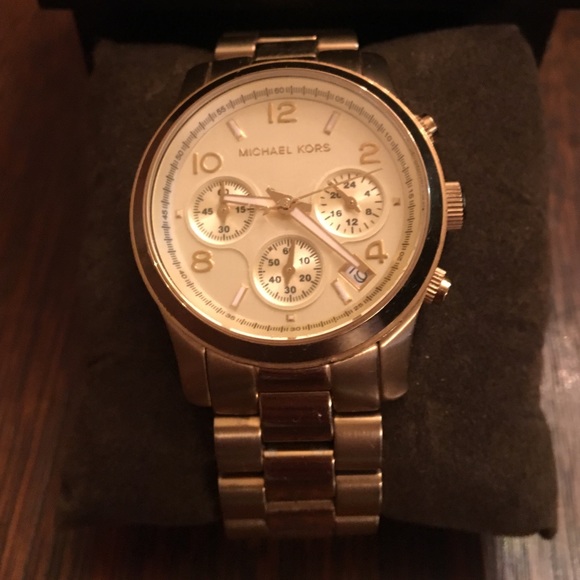 Michael kors gold watch with box