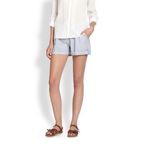 Joie Blue/White Striped Shorts