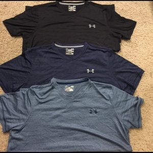 Bundle under armour workout v-neck shirts