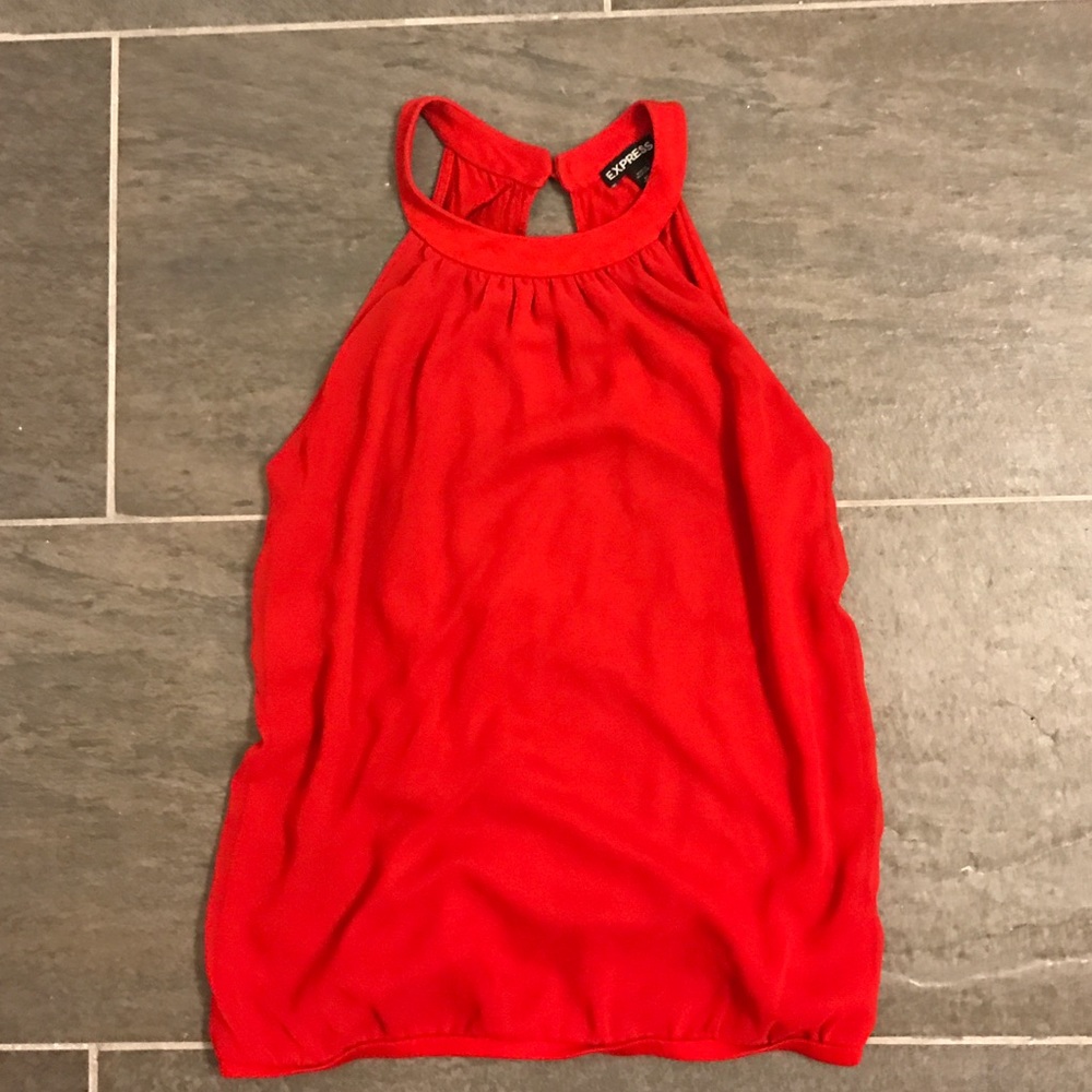 Red High Neck top